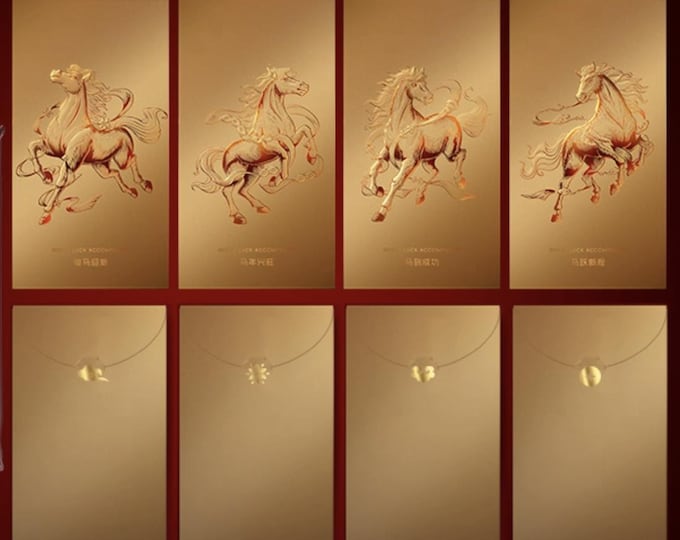 Year of the Horse 2026 Lucky Money Gift Red Packet Envelope