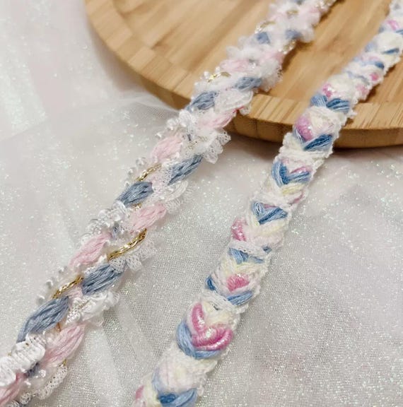 Lace trim, decor trimming for costume design sewing bridal trim headwear dress coat cuff collar bag home deco Sold by 1 yard