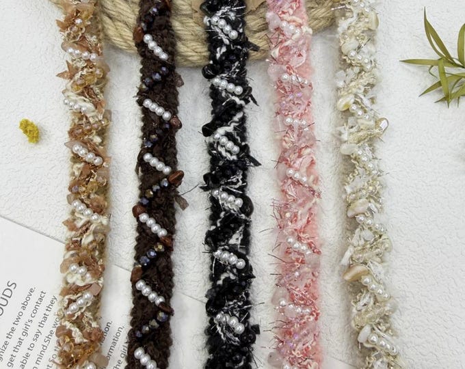 Beaded Trim, Costume Design Embellishment, Sold by 1 Yard