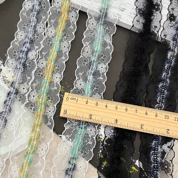 Lace trim, decor trimming for costume design sewing embellishment bridal trim headwear dress coat cuff collar bag home deco Sold by 1 yard