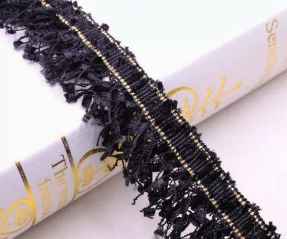 Tassel Fringe Lace trim ribbon for costume design bridal trim headwear dress coat cuff collar bag home deco Sold by 1 yard