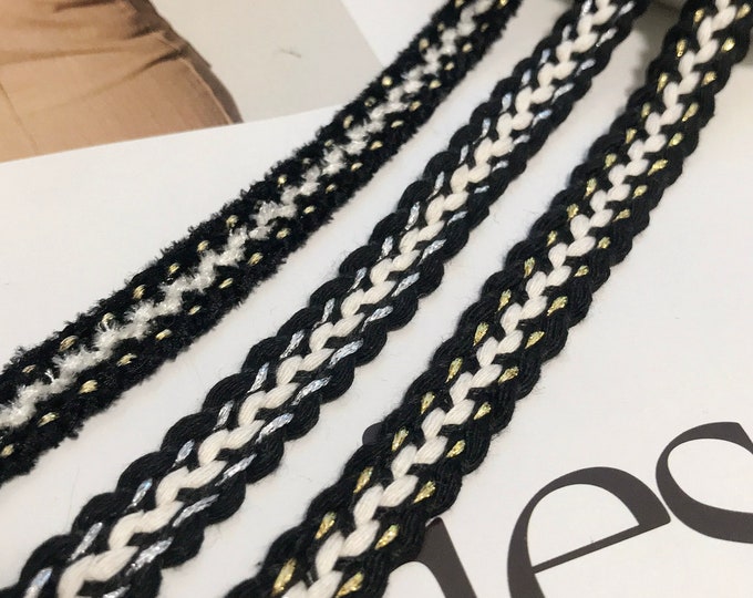 Braided Lace Trim, Costume Design Embellishment, Sold by 1 Yard