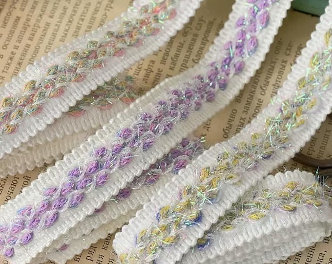 Costume Design Lace Trim - Shimmer Embellishment, Sold by 1 Yard