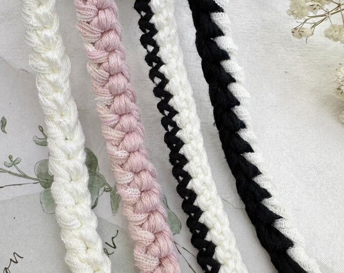 Braided Lace Trim, Costume Design Sewing, Bridal Headwear (Sold by 1 Yard)