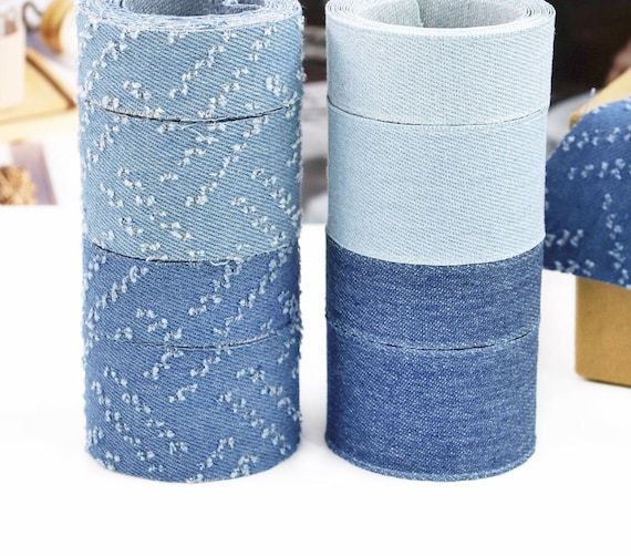 Denim Ribbon trim, decor trimming for costume design sewing bridal trim headwear dress coat cuff collar bag home deco