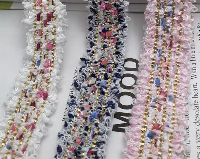 Tweed Lace Trim, Costume Design Embellishment, Sold by 1 Yard