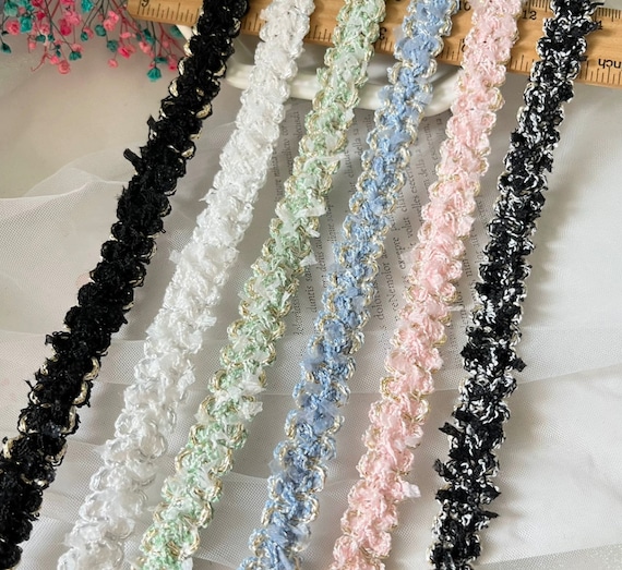 Lace trim, decor trimming for costume design sewing embellishment bridal trim headwear dress coat cuff collar bag home deco Sold by 1 yard