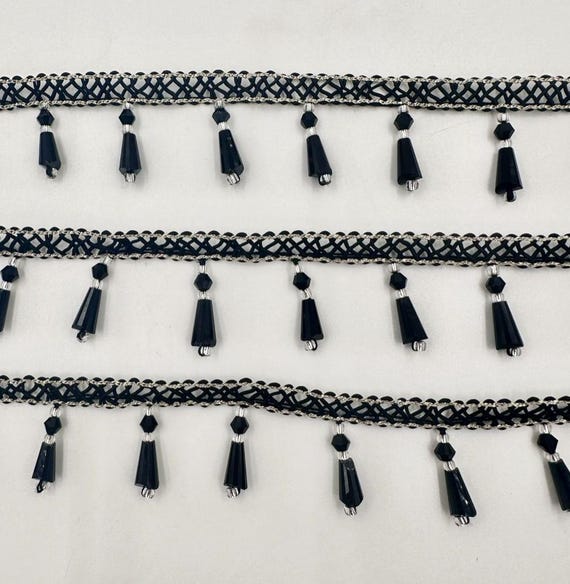 Beaded trim, decor trimming for costume design sewing embellishment bridal trim headwear dress coat cuff collar bag home deco Sold by 1 yard