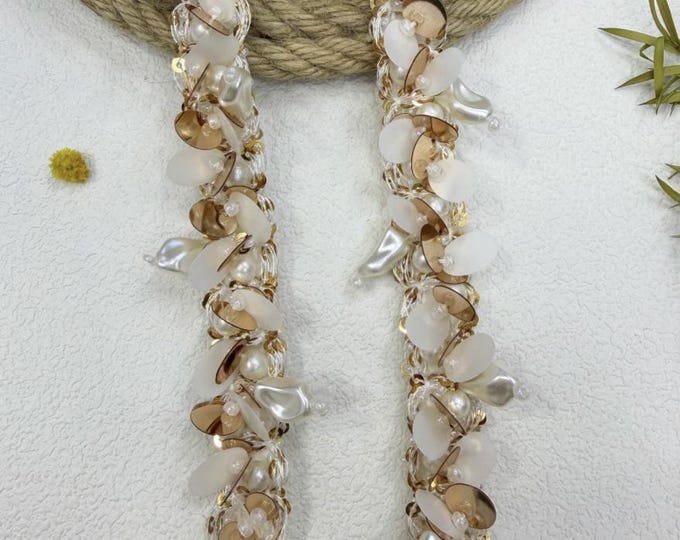 Sequins Trim, Costume Design Embellishment, Sold by 1 Yard