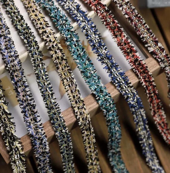 Ribbon trim for costume design sewing embellishment bridal trim dress coat cuff collar Sold by 1 yard