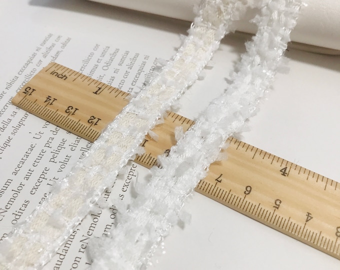 White Lace Trim, Sewing Embellishment, Costume Design, Sold by 1 Yard