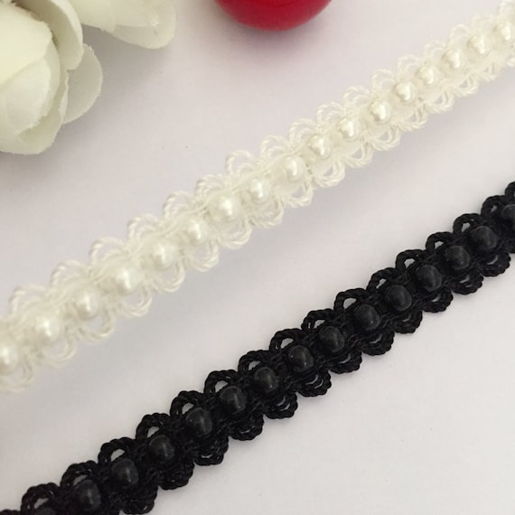 Pearl Beaded Trim By The Yard