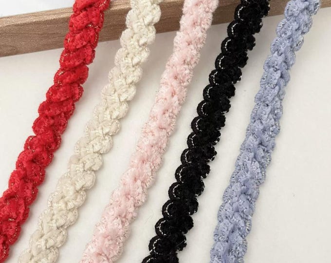 Braided Lace Trim, Costume Design Embellishment, Sold by 1 Yard