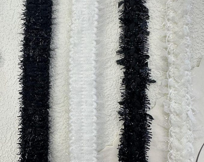 Textured Lace Trim: Costume Design, Sewing Embellishment, Bridal Trim - Sold by Yard