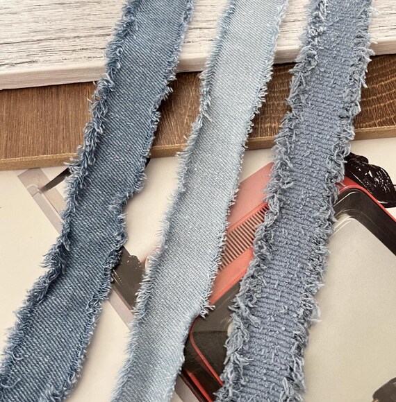 Denim Ribbon trim, decor trimming for costume design sewing bridal trim headwear dress coat cuff collar bag home deco