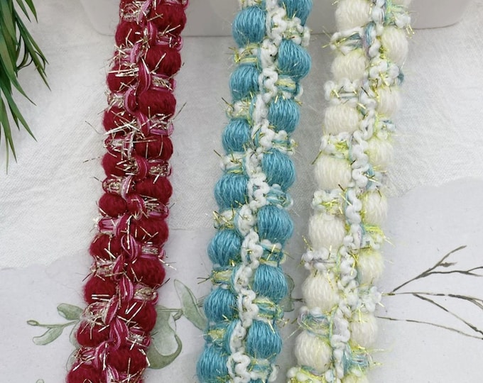 Textured Pom Pom Trim, Costume Design Embellishment, Sold by 1 Yard