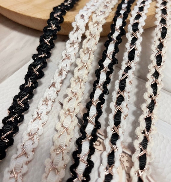Ribbon trim, decor trimming for costume design sewing embellishment bridal trim headwear dress coat cuff collar bag home deco Sold by 1 yard
