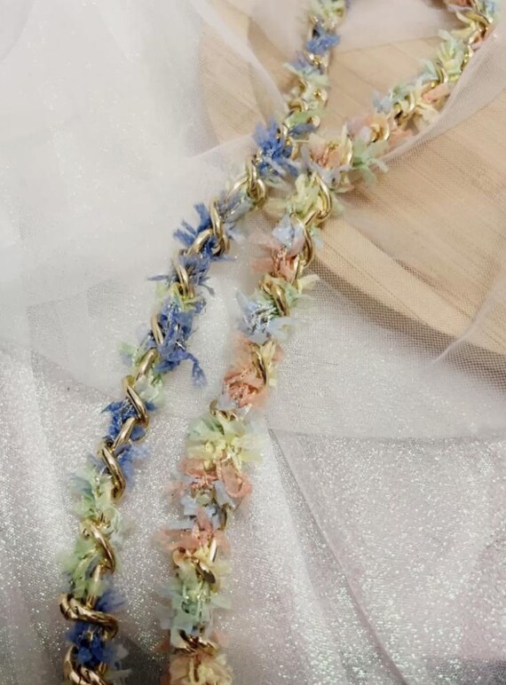 Chains trim, decor trimming for costume design sewing bridal trim headwear dress coat cuff collar bag home deco Sold by 1 yard