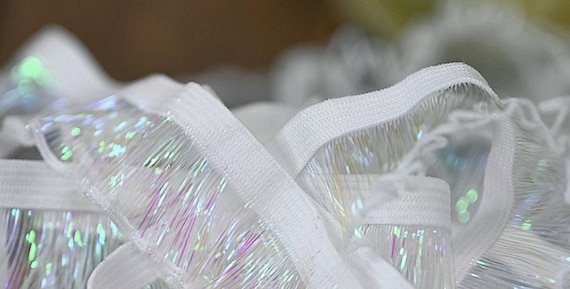 Iridescent trim, decor trimming for costume design sewing embellishment headwear dress coat cuff collar bag home deco Sold by 1 yard