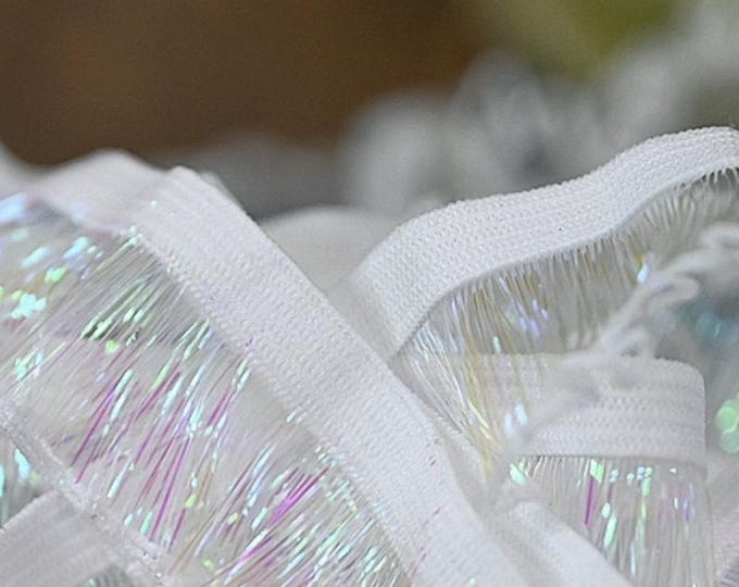 Iridescent Lace Trim, Costume Design Embellishment, Sold by 1 Yard