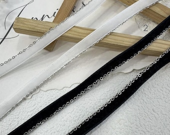 Chain Lace Trim, Costume Design Sewing Embellishment, Sold by 1 yard