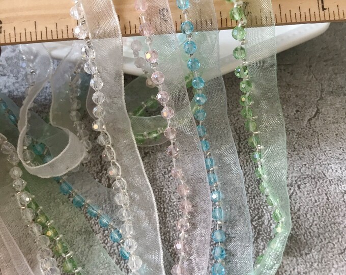 Beaded Lace Trim, Costume Design Embellishment, Sold by 1 Yard