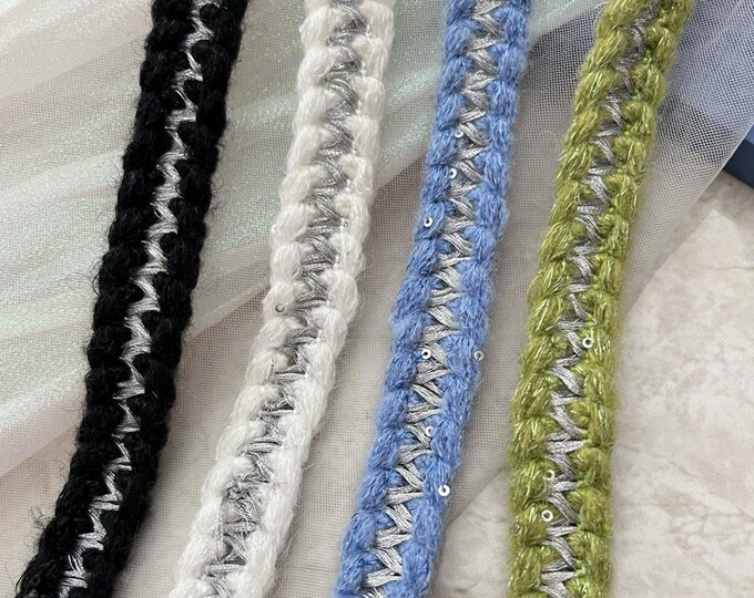 Embellished Lace Trim, Costume Design, Sewing, Bridal Headwear - Sold by 1 Yard