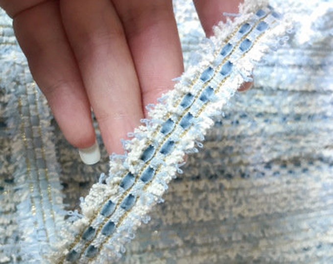 Blue Lace Trim, Sewing Embellishment, Costume Design (1 Yard)