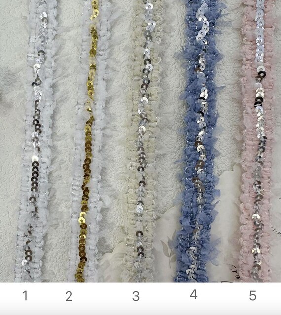 Lace trim for costume design sewing embellishment bridal trim dress coat cuff collar Sold by 1 yard
