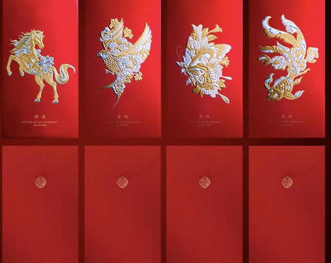 Year of the Horse 2026 Lucky Money Gift Red Packet Envelope