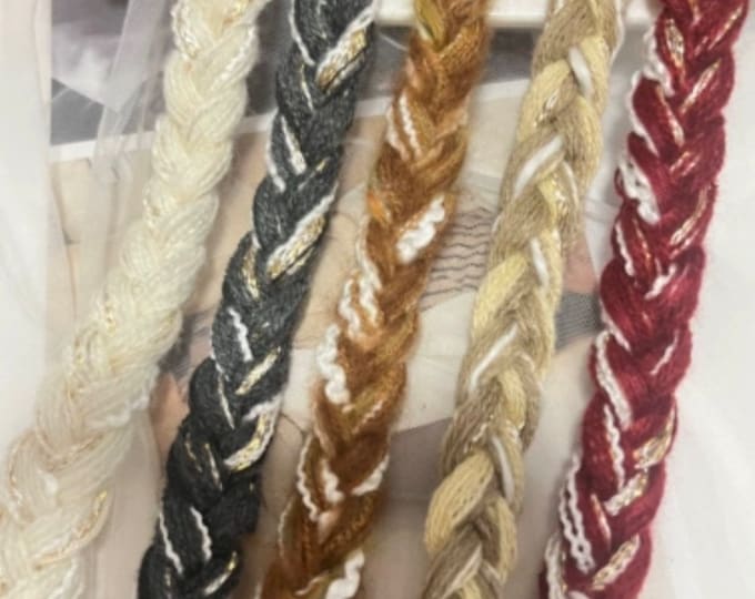 Braided Ribbon Trim, Costume Design, Sewing Embellishment, Sold by Yard