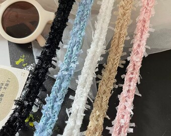 Textured Lace Trim, Costume Design Sewing, Bridal Headwear, Sold by Yard