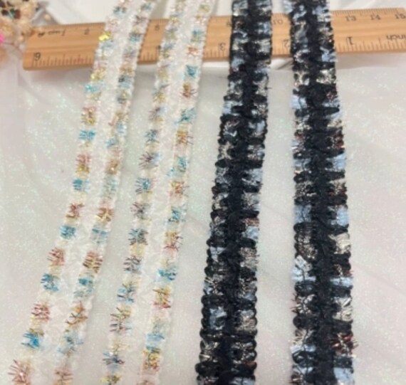 Ribbon trim, decor trimming for costume design sewing bridal trim headwear dress coat cuff collar bag home deco Sold by 1 yard