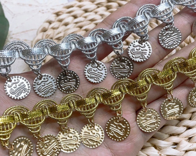 Metal trimming for costume design, decoration trim Sold by 1 yard
