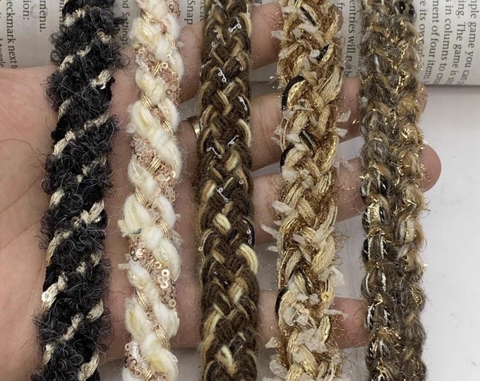 Braided Lace Trim, Costume Design, Sewing Embellishment, Sold by 1 Yard