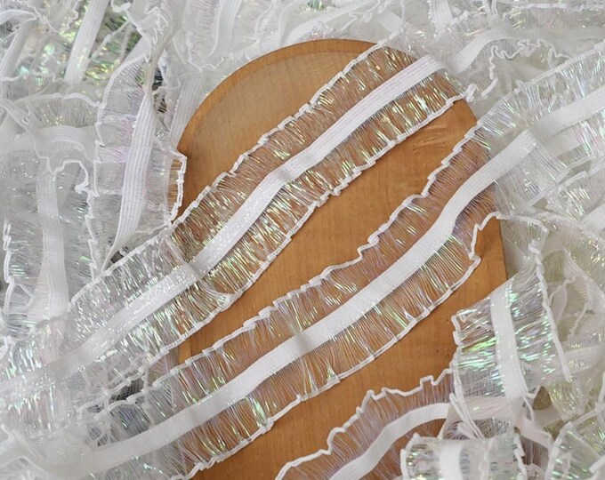 Iridescent Lace Trim: Costume Design Embellishment, Sold by 1 Yard