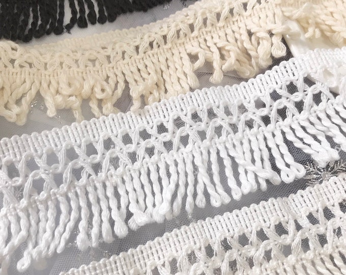 Tassel Fringe Lace Trim, Costume Design Embellishment, Sold by 1 Yard
