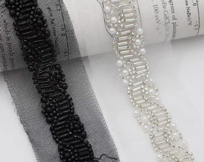 Beaded Lace Trim, Costume Design, Sewing, Sold by yard