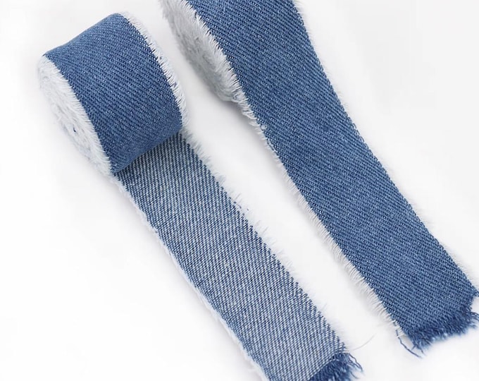 Denim Ribbon Trim, Costume & Sewing Embellishment, 1.5 Yard