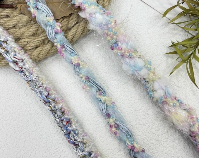 Colorful Trim, Couture Bridal Embellishment Sold by 1 Yard