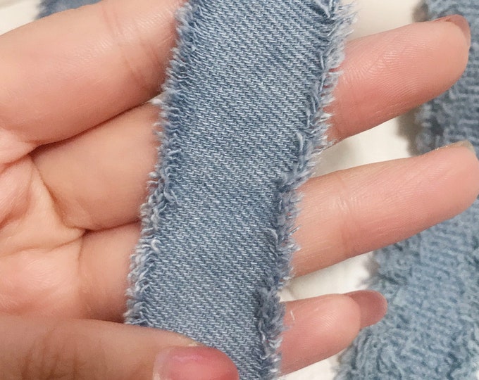 Denim Lace Trim, Costume Design Embellishment, Sold by 1 Yard