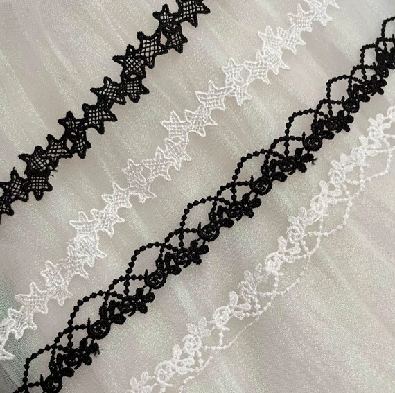 Embroidery Lace trim, decor trimming for costume design sewing embellishment bridal trim dress coat cuff collar bag home deco Sold by 1 yard