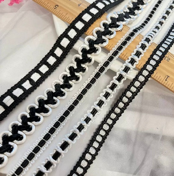 Black and White Collections Ribbon Trim By The Yard