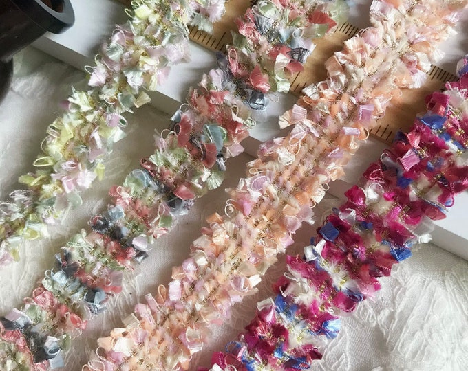 Colorful Lace Trim, Costume Design, Sewing Embellishment - 1 Yard