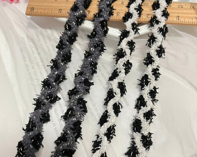 Textured Lace Trim, Costume Design Embellishment, Sold by 1 Yard