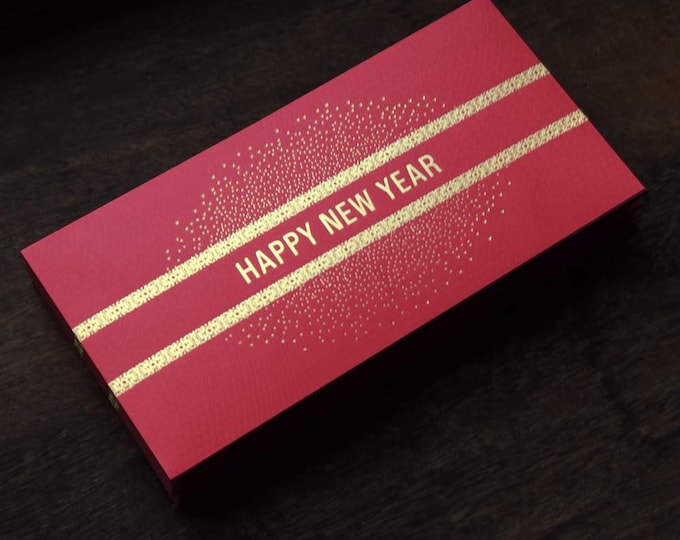 2026 Year of the Horse Red Envelopes, Gold Foil Lucky Money Packets