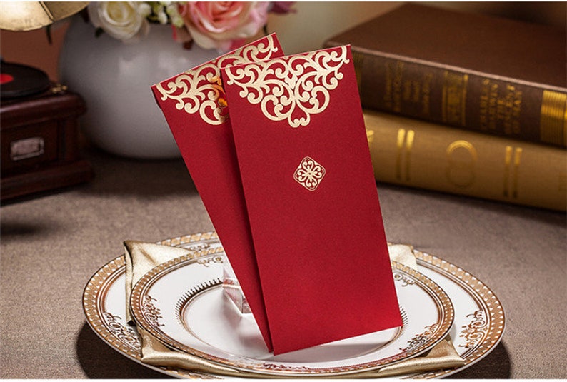 Qty 8 wedding envelopes Money envelopes Cash envelpes Floral red packets