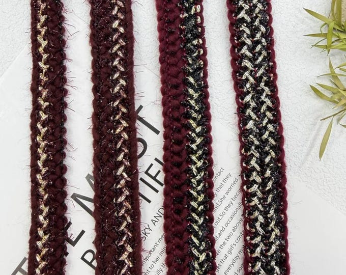 Dark Red Lace Trim, Costume Design, Sewing Embellishment (1 Yard)