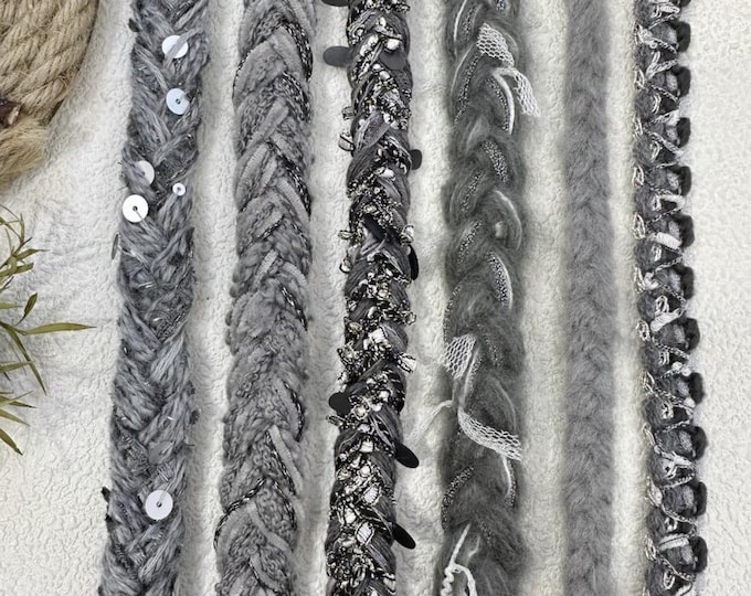 Gray Braided Lace Trim, Costume Design Sewing Embellishment, Sold by 1 Yard