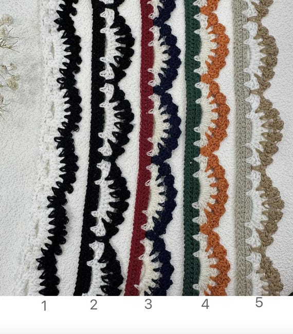 Crochet Lace trim, decor trimming for costume design sewing embellishment bridal trim dress coat cuff collar bag home deco Sold by 1 yard